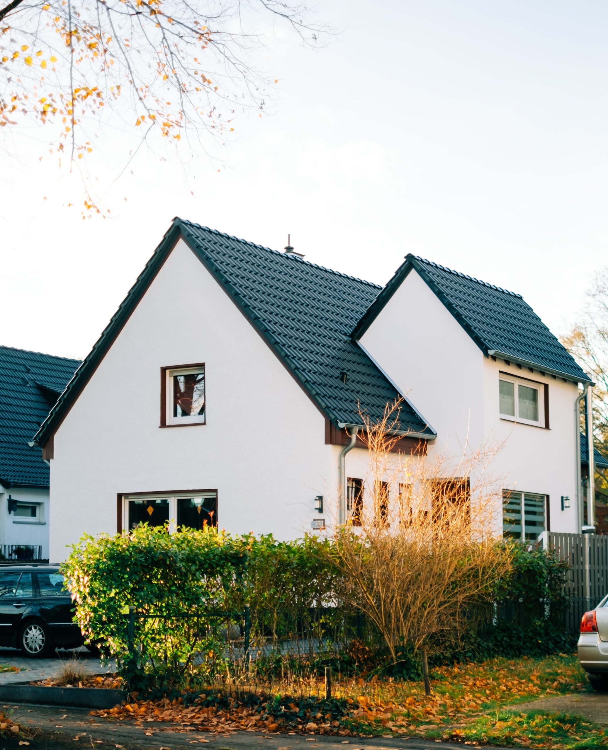 street and houses in marl stadt in germany state of nordrhein westphalia